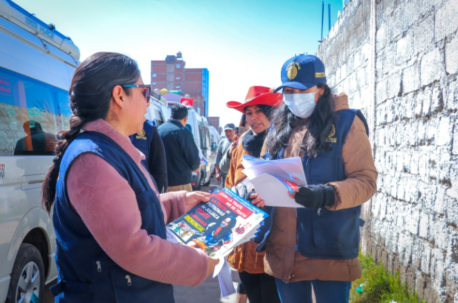 Juliaca | Comuna realiza jornada de sensibilización sobre trata de personas en Fiestas Patrias Juliaca | Comuna realiza jornada de sensibilización sobre trata de personas en Fiestas Patrias