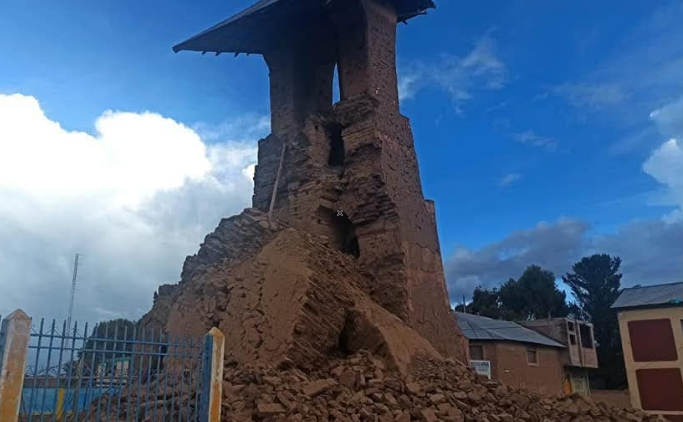 Azángaro | Vecinos colaboran en obra de restauración de templo afectado por sismo en 2017 Azángaro | Vecinos colaboran en obra de restauración de templo afectado por sismo en 2017