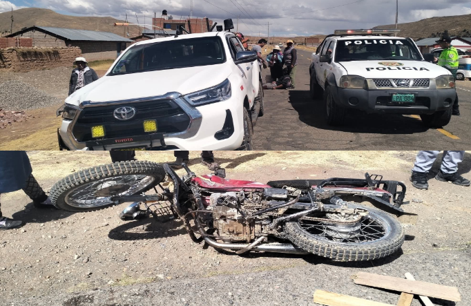 Azángaro | Motociclista sufre graves lesiones tras accidente en la zona de Mataro Chico Azángaro | Motociclista sufre graves lesiones tras accidente en la zona de Mataro Chico