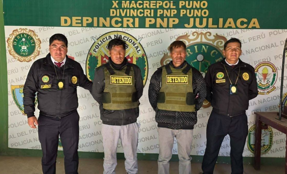 Juliaca | Detienen a presuntos integrantes de banda criminal vinculados a un feminicidio en Cojata Juliaca | Detienen a presuntos integrantes de banda criminal vinculados a un feminicidio en Cojata