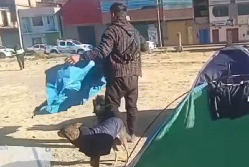 Juliaca | Ciudadanos extranjeros fueron retirados de inmediaciones del cuartel en el jirón Pumacahua