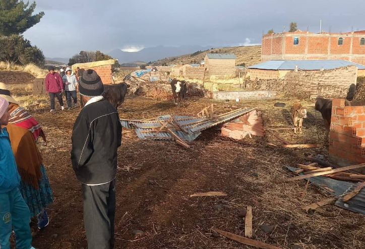 Chucuito | Defensa Civil evalúa daños tras ventarrón en comunidad de Valle Rinconada