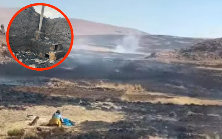 Moho | Comunero habría originado siniestro que destruyó hectáreas y casas en Huallatiri Moho | Comunero habría originado siniestro que destruyó hectáreas y casas en Huallatiri