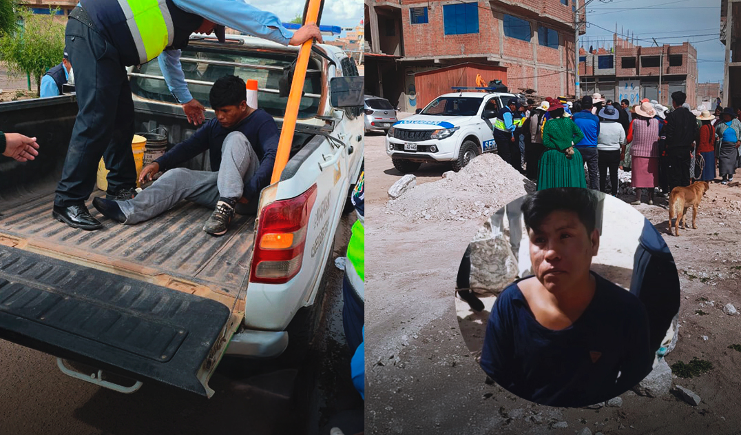 Juliaca | Vecinos capturan a sujeto acusado de atacar a joven en el jirón Júpiter Juliaca | Vecinos capturan a sujeto acusado de atacar a joven en el jirón Júpiter